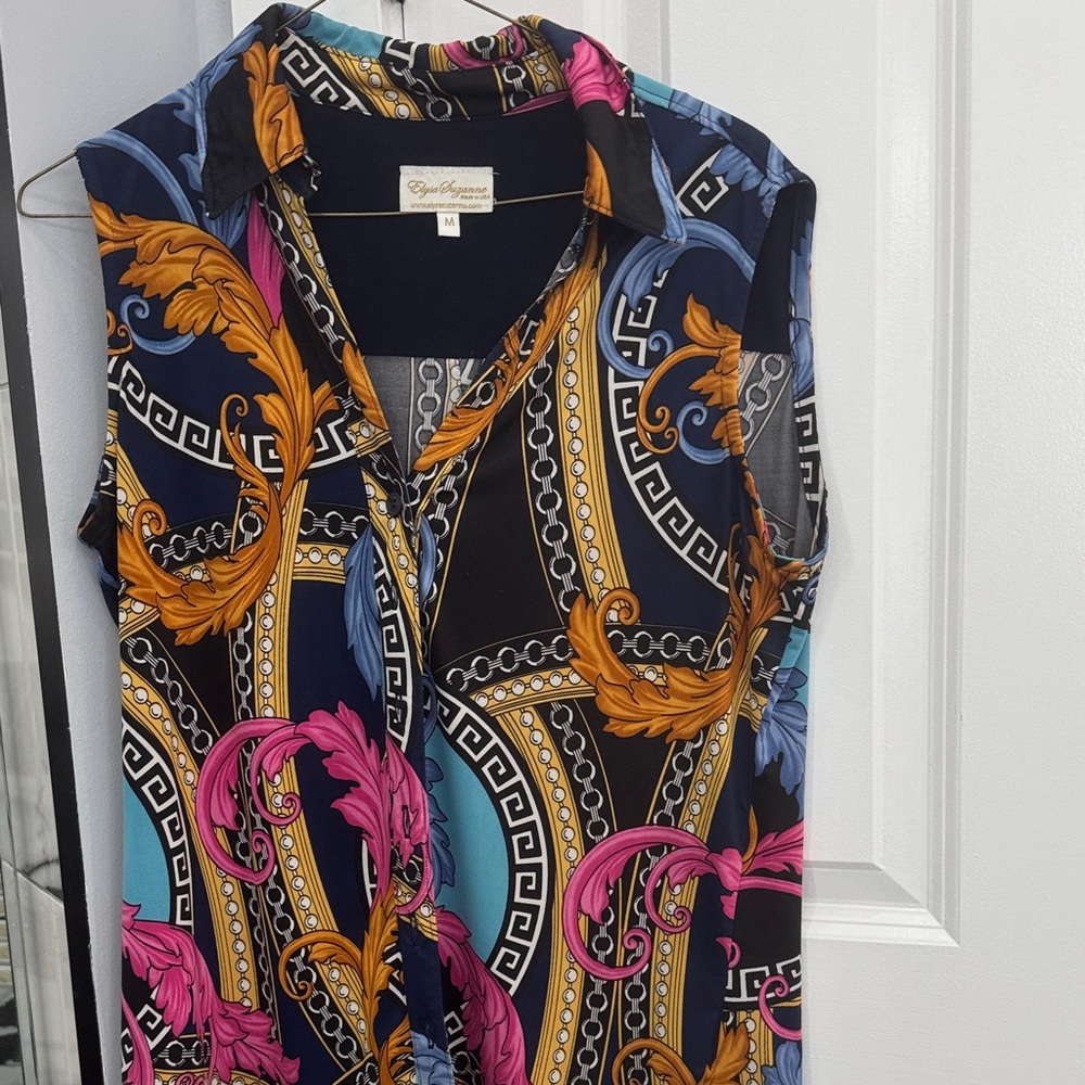 Elegant Multicolor Button Down Shirt